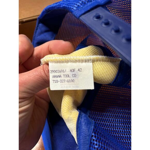 vintage 70s 80s snapback hat Amana Tool Company cap blue and white - Picture 5 of 5